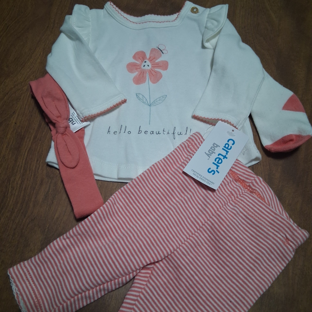 Carter's Baby Outfit with Floral Design